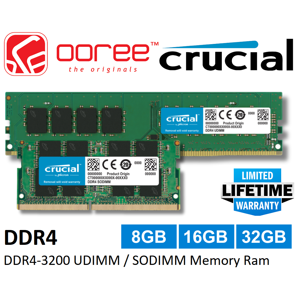 CRUCIAL SODIMM 8Go DDR4-3200