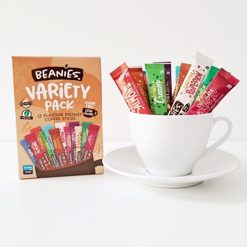Beanies Flavour Coffee Sachets 12 Flavour Variety Packs No Sugar Low