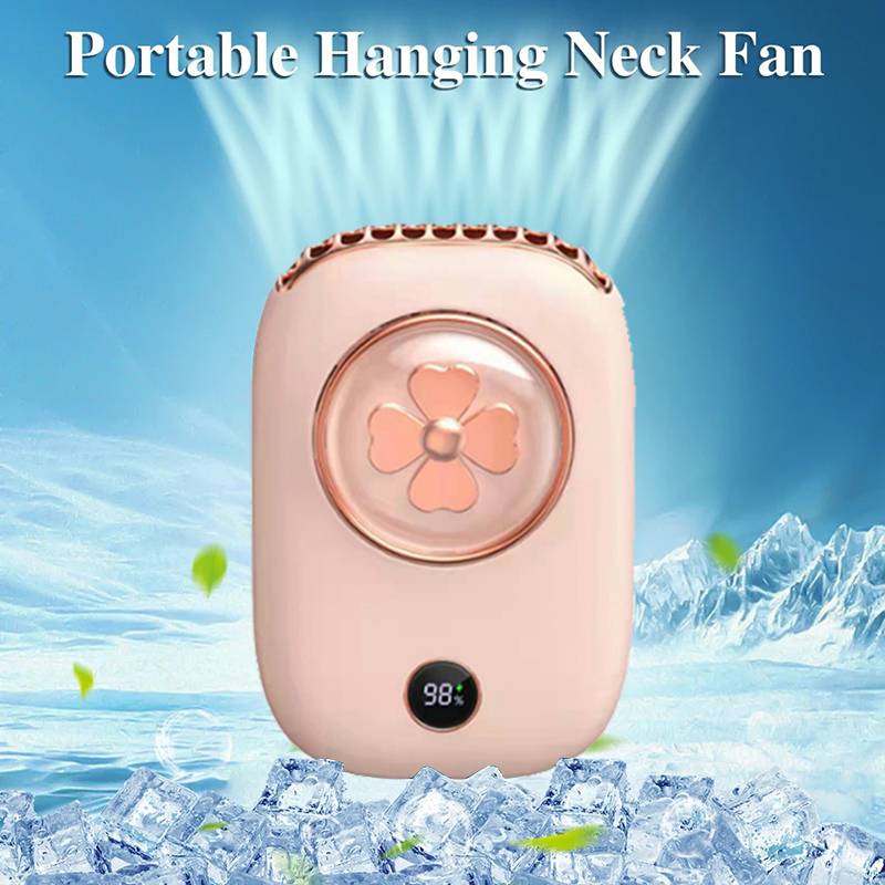 Mini Portable Hanging Neck Fan Air Cooler USB Rechargeable Cooling ...