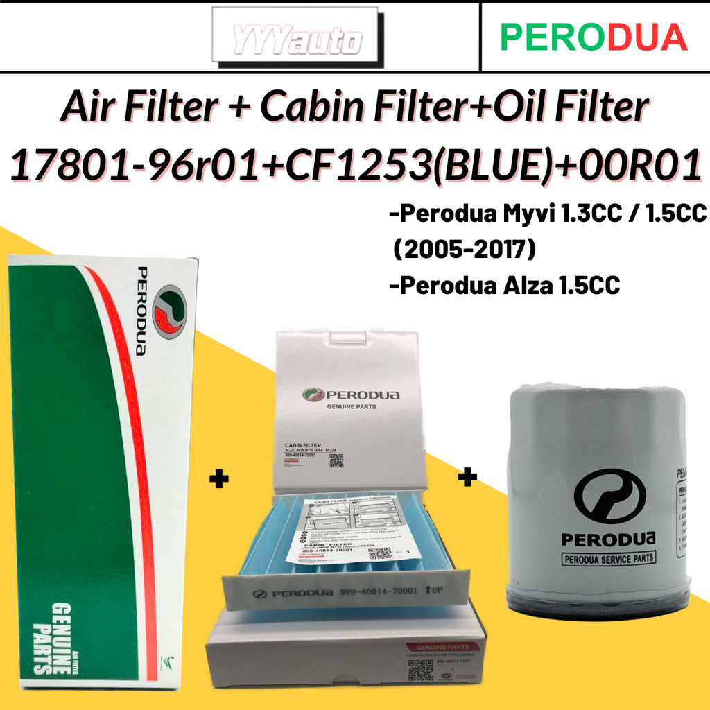 ORIGINALAir Filter Alza / Myvi + Cabin Filter Perodua Myvi Lagi Best