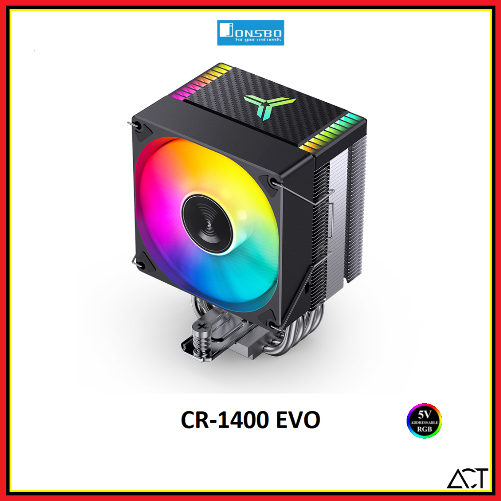 [ 2023 New Version ] Jonsbo CR1400 EVO Black ( Color / ARGB ) 9CM Tower