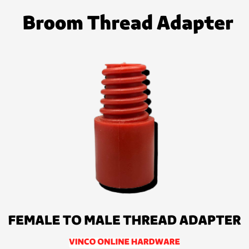 Broom Handle Female to Male Thread Adapter Standard Size Broom Wood