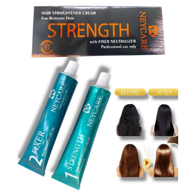 Berina strength hair straightener cream with clearance fixer neutralizer