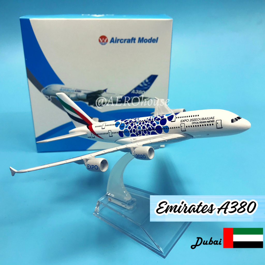 Expo 2020 Aeroplane/ 308 Aircraft Model - A380 Emirates Airlines (Blue ...