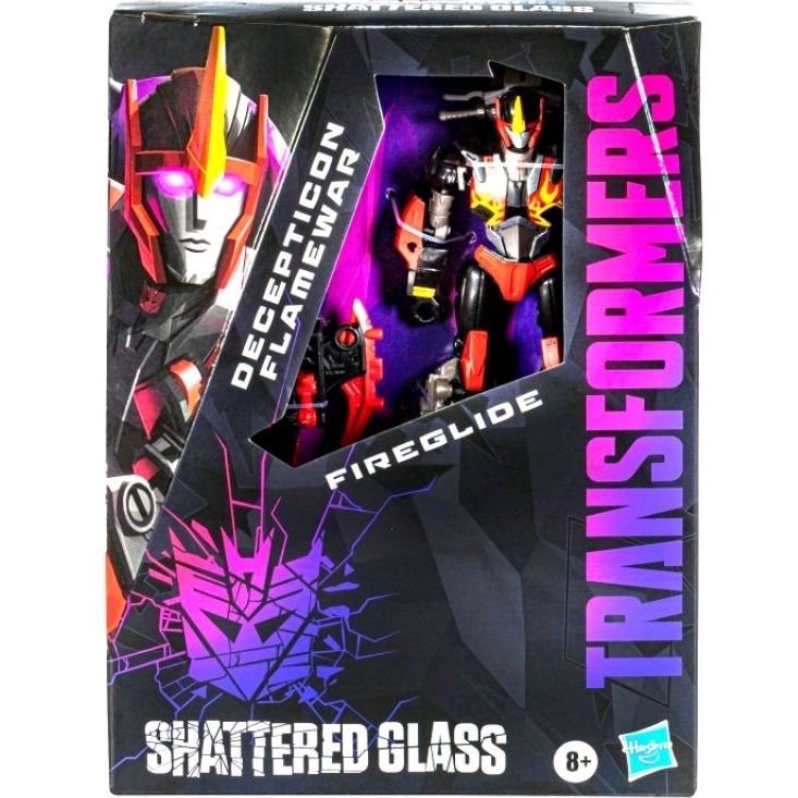 Transformers Shattered Glass IDW Flamewar Fireglide Slicer ExoSuit