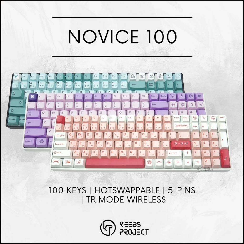 NOVICE 100 SERIES BY CIY Mechanical Keyboard 100 Keys 96% Compact ...