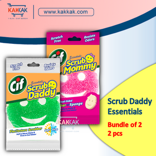 Scrub Daddy OG + Scrub Mommy + Cif All Purpose Cleaning Cream, Original -  Multi Surface Household Cleaning Cream + Scrub Daddy Scratch-Free