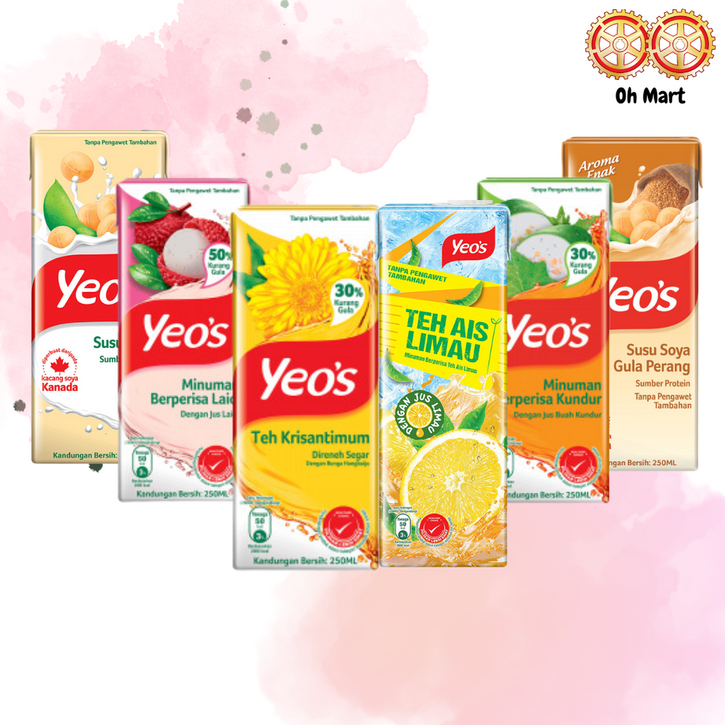 Yeos Chrysanthemum Teaice Lemon Teawinter Melonlycheesoya Beanbrown Sugar 6x250ml Shopee 0027