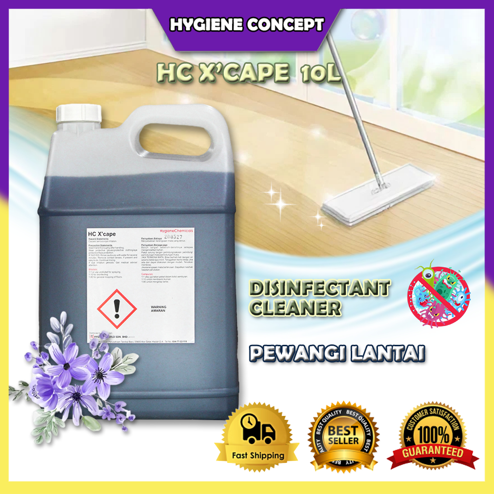 Hc X'Cape 10L/Floor Washing Spray Mop/Air freshener, Disinfectant