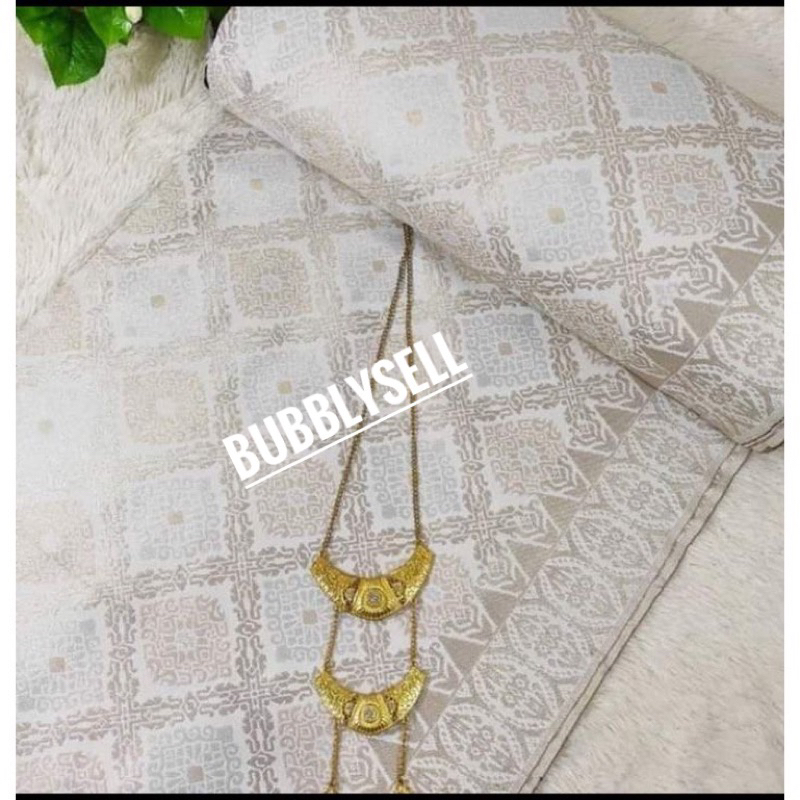 WOVEN SONGKET Full Songket Attach Fabric, Meter Songket | Shopee Singapore