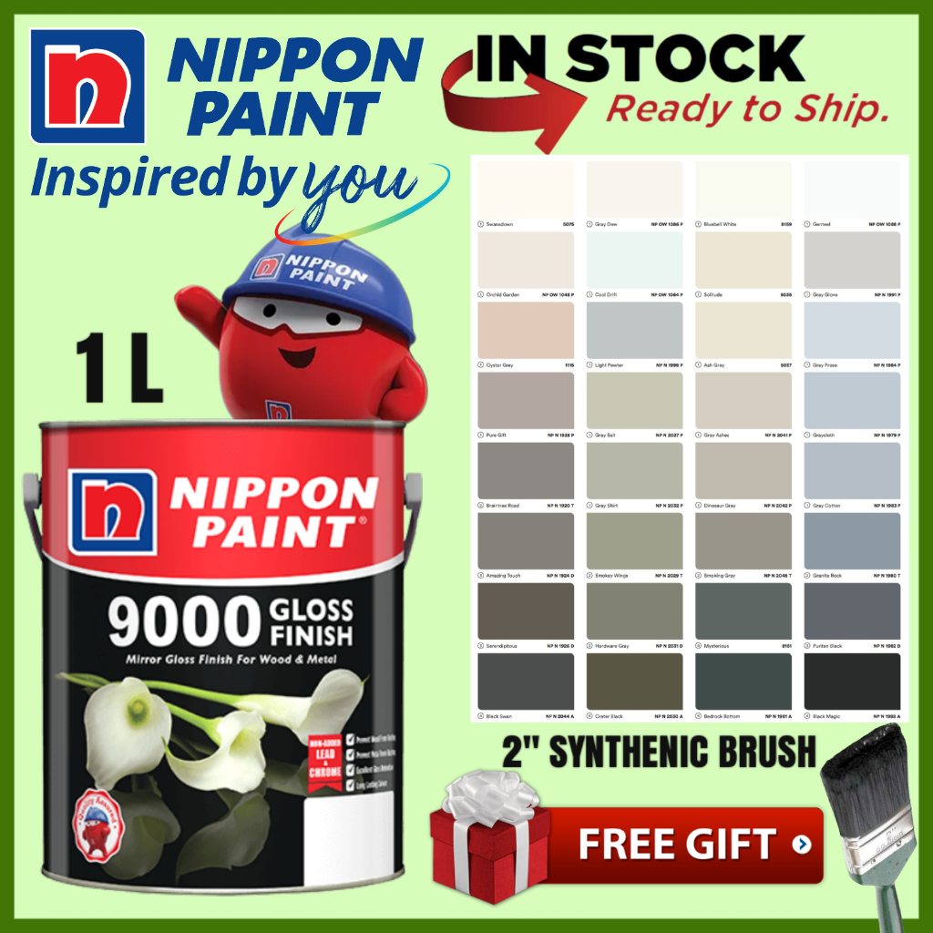 KAYU Sinar NIPPON 9000 GLOSS FINISH 1L WOOD DOOR & METAL GATE/Iron