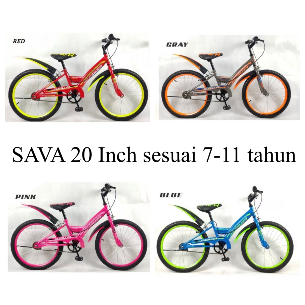 Sava 20 Inch Children s Bike suitable for 7 11 years SAVA 20 Inch Kids Bike Shopee Singapore