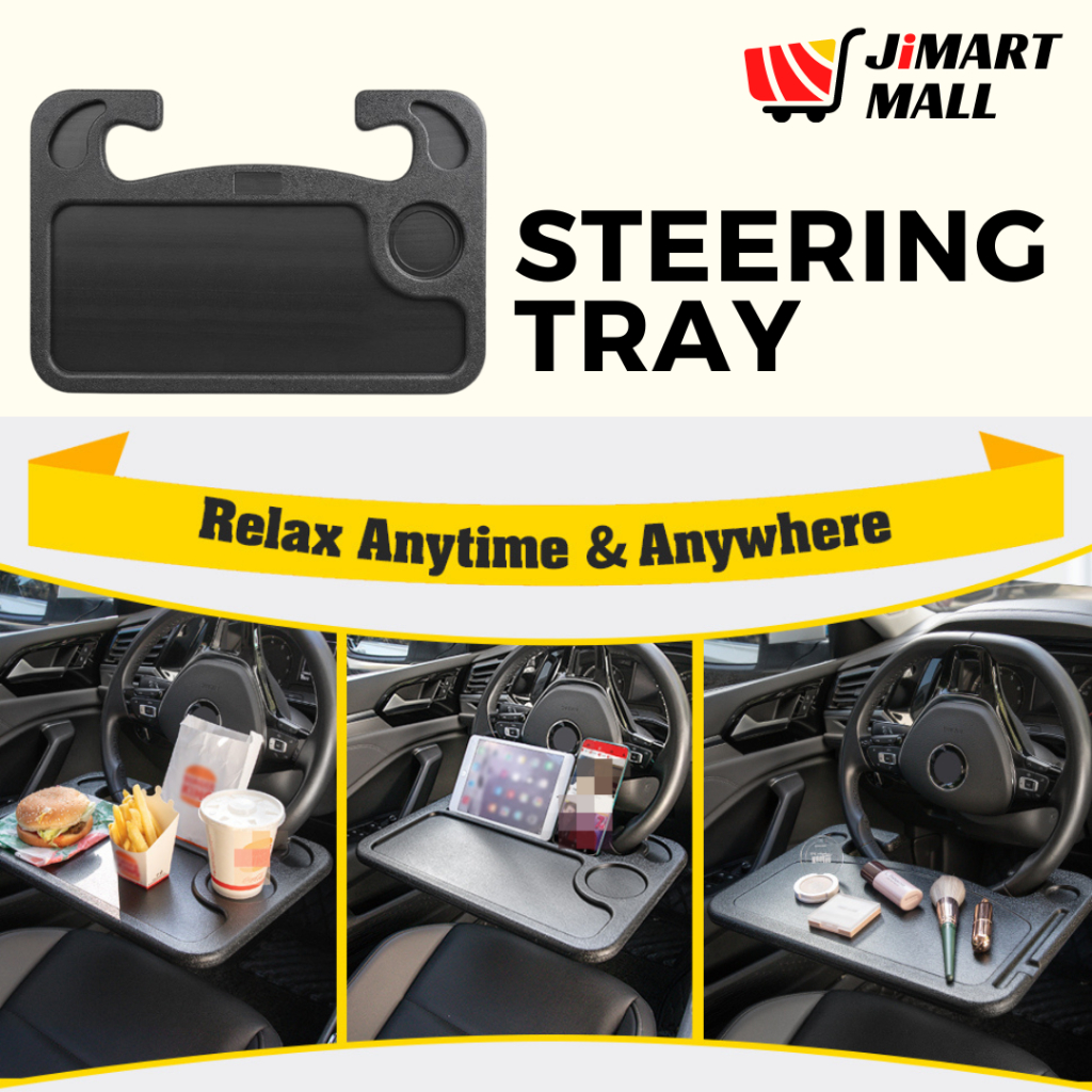 CAR STERRING WHEEL TRAY Work Tray Board Meal Laptop Food Dining Reading ...
