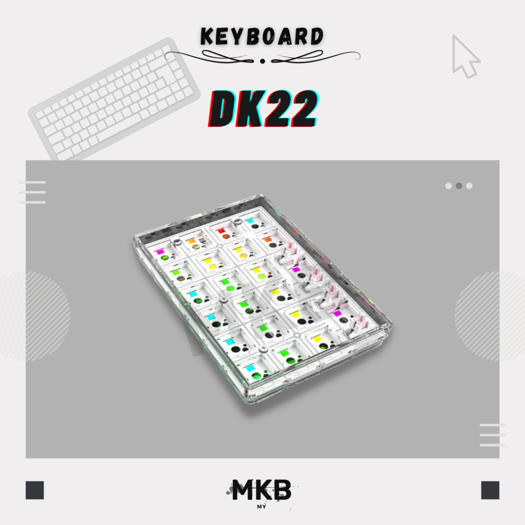 DK22 Mechanical Numpad Kit Numeric Pad EVA Plate Foam RGB HotSwap Tri