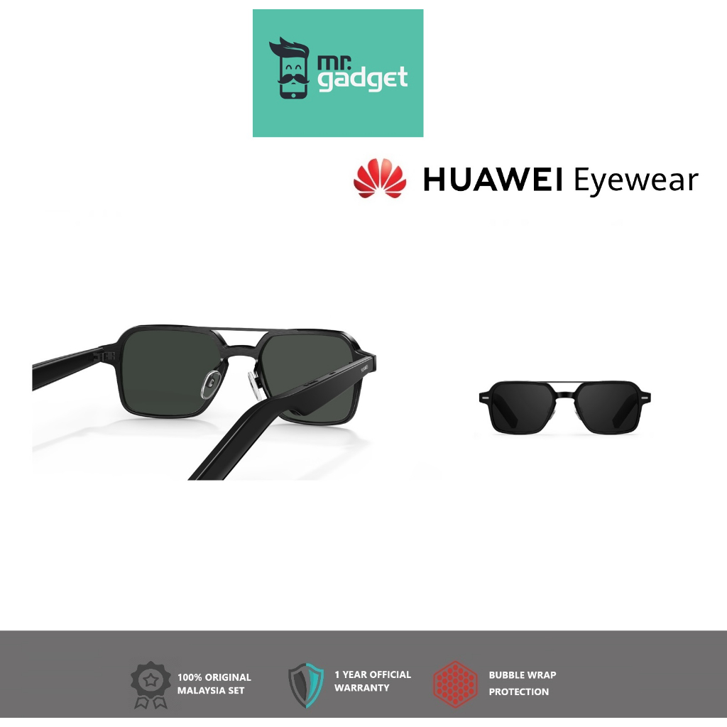 HUAWEI Eyewear 3 Smart Glasses - Aviator Full-Frame Sunglasses (Black ...