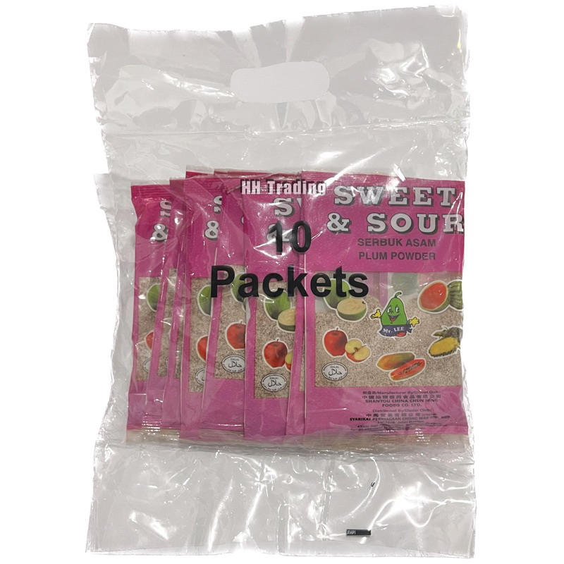 60g x 10’s MR. LEE SWEET & SOUR PLUM POWDER / SERBUK ASAM 酸梅粉 | Shopee ...