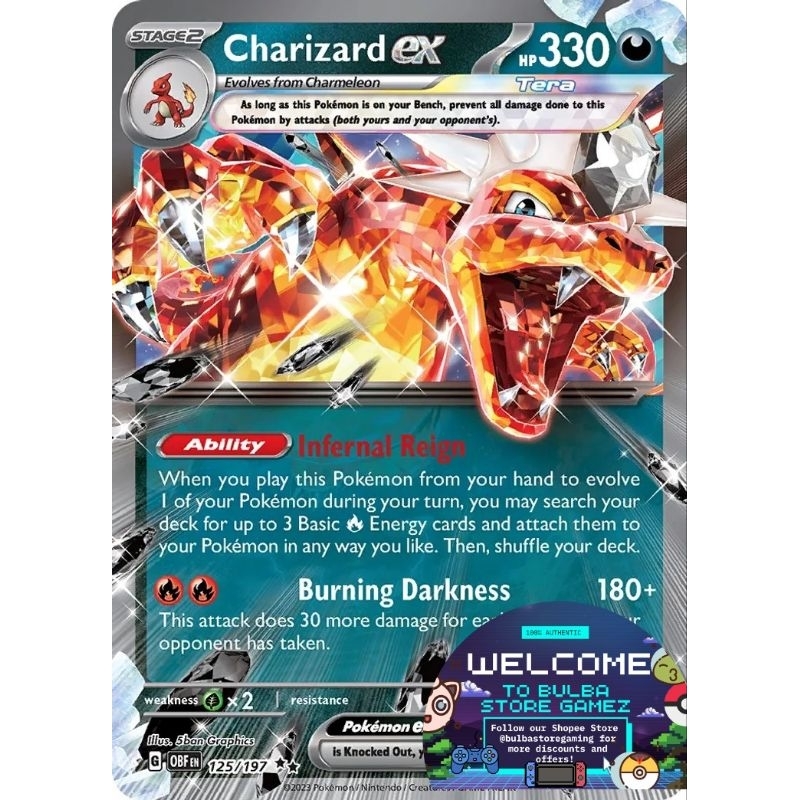 Charizard Ex 054/091 SV4.5 Paldean FATES PAF Double Pokémon TCG Card