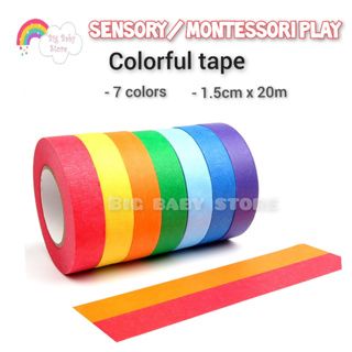 10 Pcs Of 10 Colors 20m Colored Masking Tape Rainbow Color Easy Tear Home  Decoration Office Supplies -ayane -suzuka