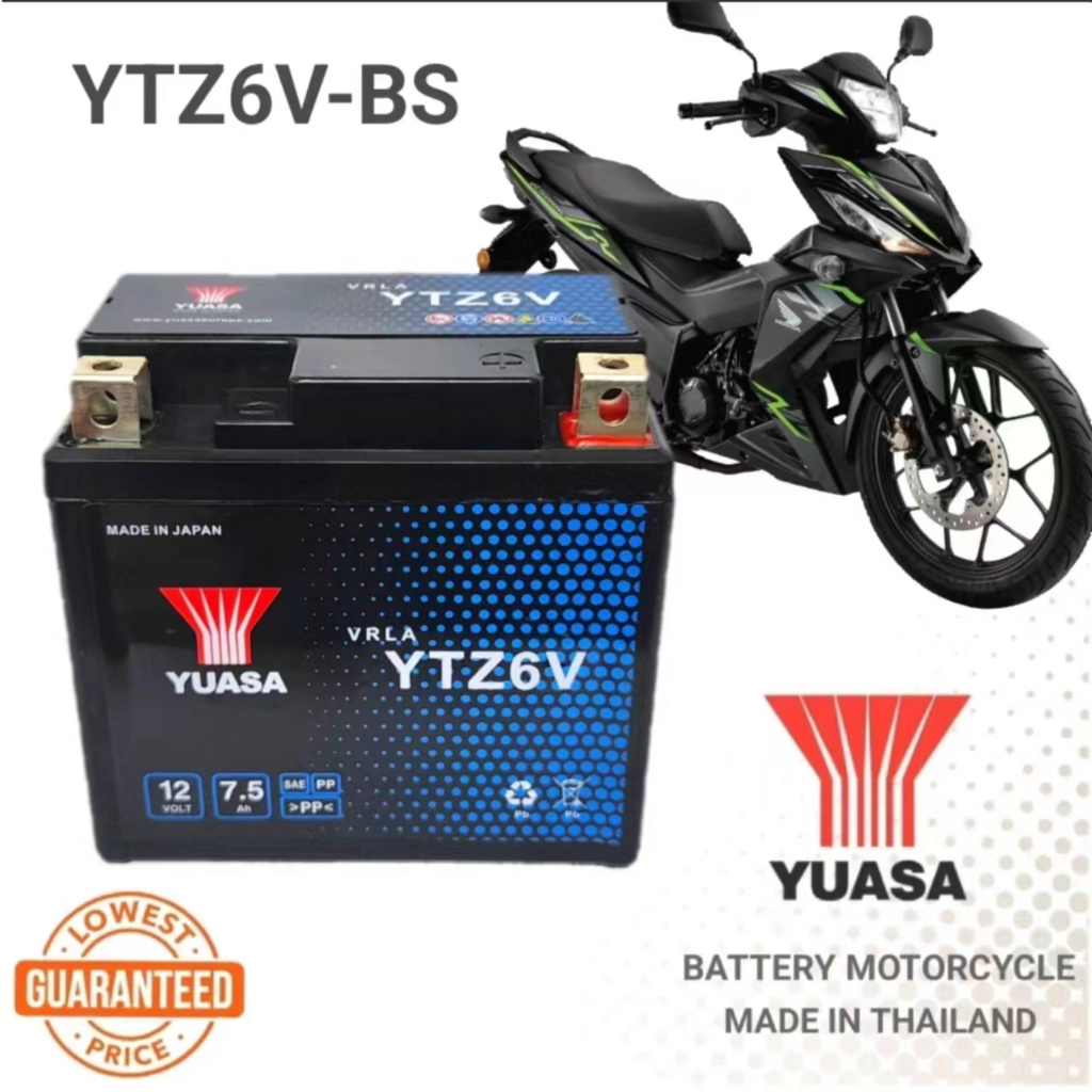 YTZ6 YTZ6V YTX5L YTZ7S YUASA BATTERY RS150 CBR 150 VARIO150 AIR BLADE ...