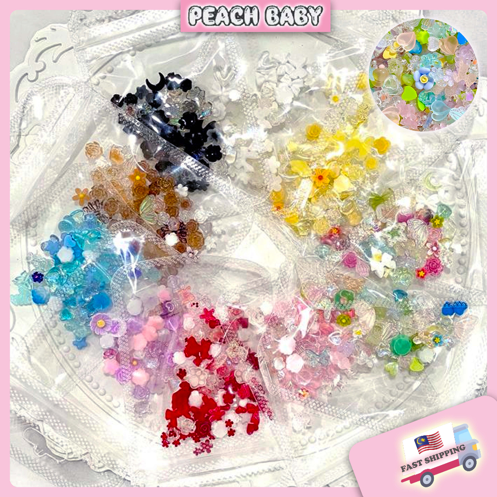 Mix Mini Resin Accessories Resin Shaker Nail Decor Mix Sprinkle Ribbon ...
