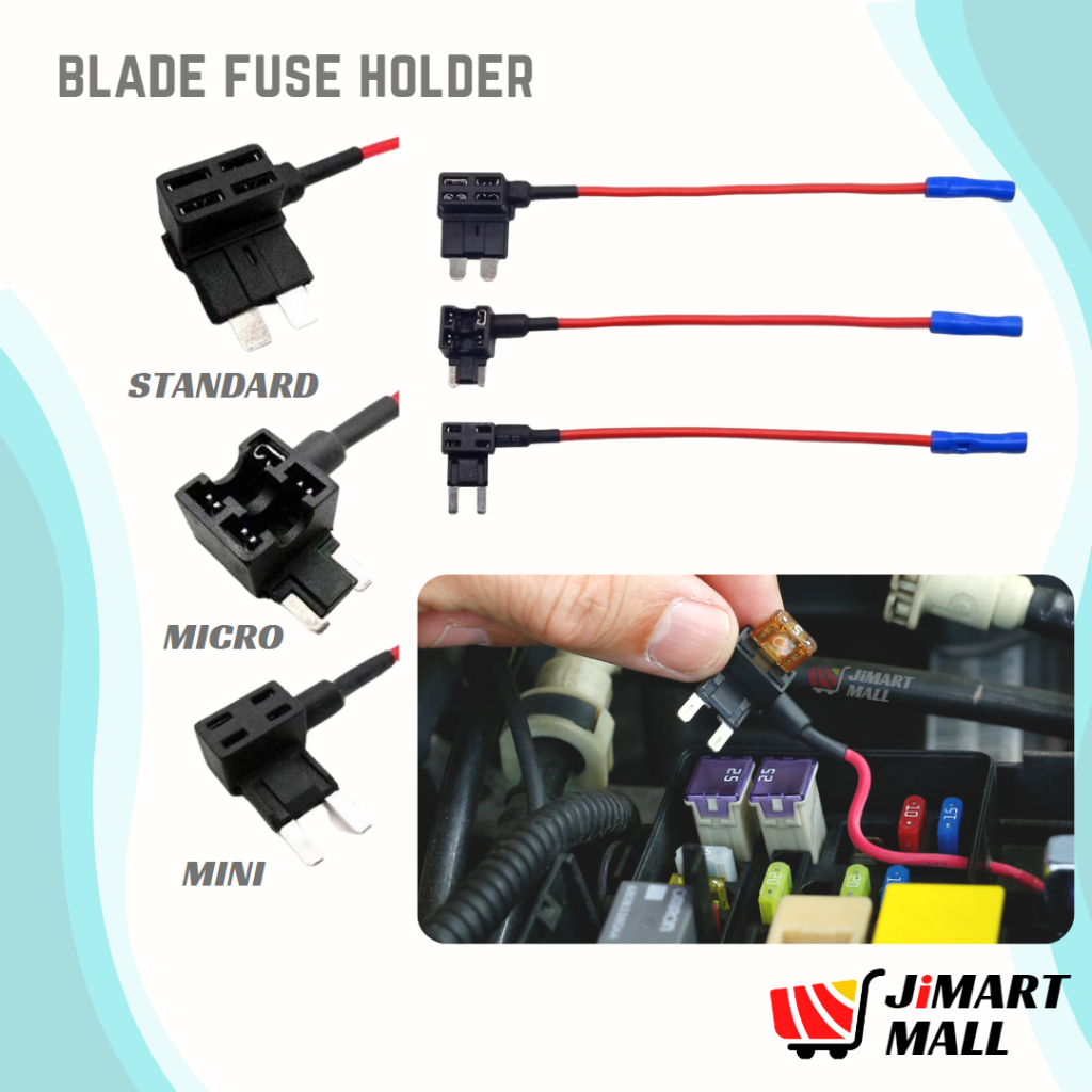BLADE FUSE HOLDER MINI MICRO STANDARD Add Curcuit Fusebox Tap Adaptor ...