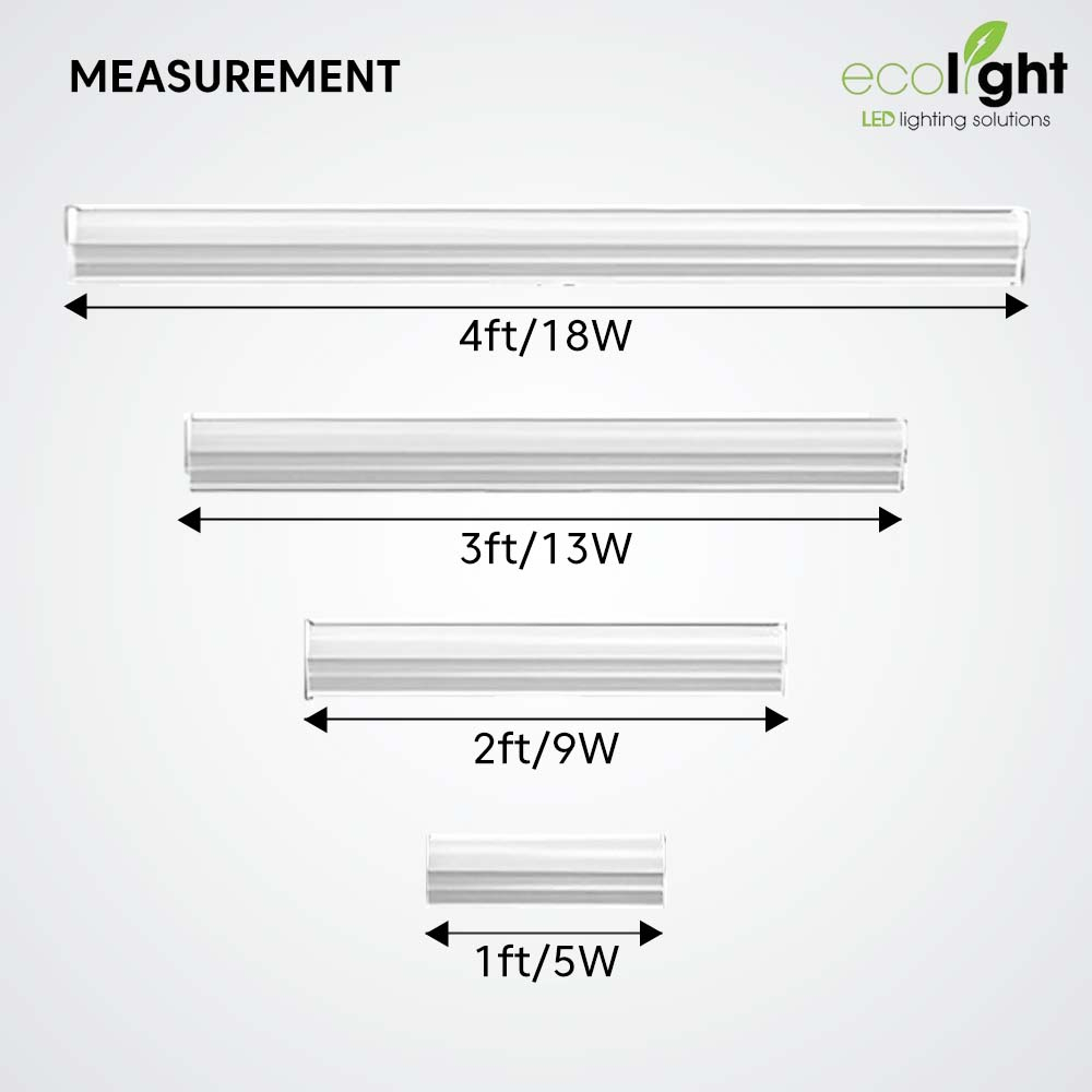 Ecolight LED T5 Tube Light Lamp Bulb Complete Set Celling Light Energy ...