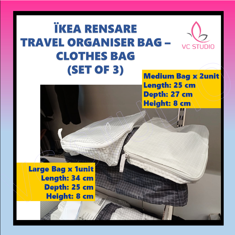 ÏKEA RENSARE Travel Organizer Bag Clothes Bag Accessory Bag