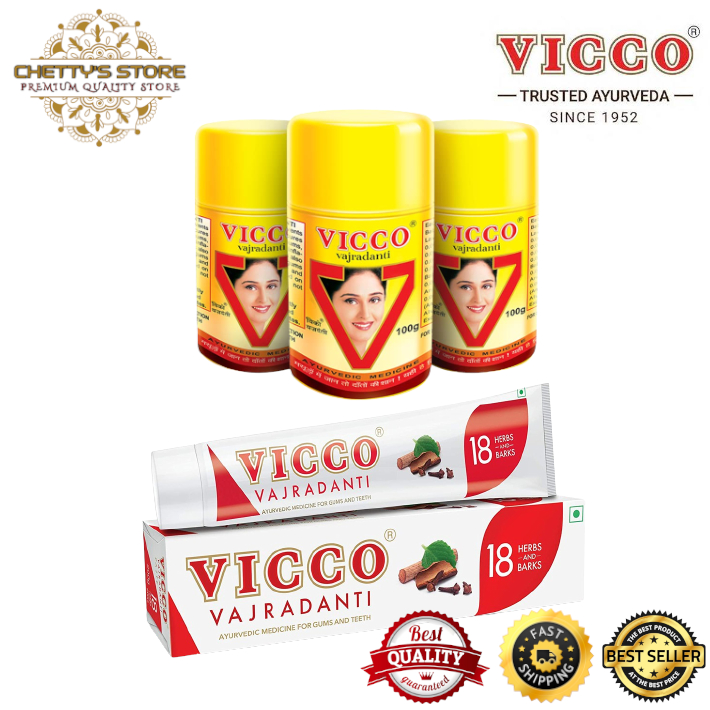 Vicco Vajradanti Ayurvedic Toothpaste (100G/150G/200G) / Tooth Powder