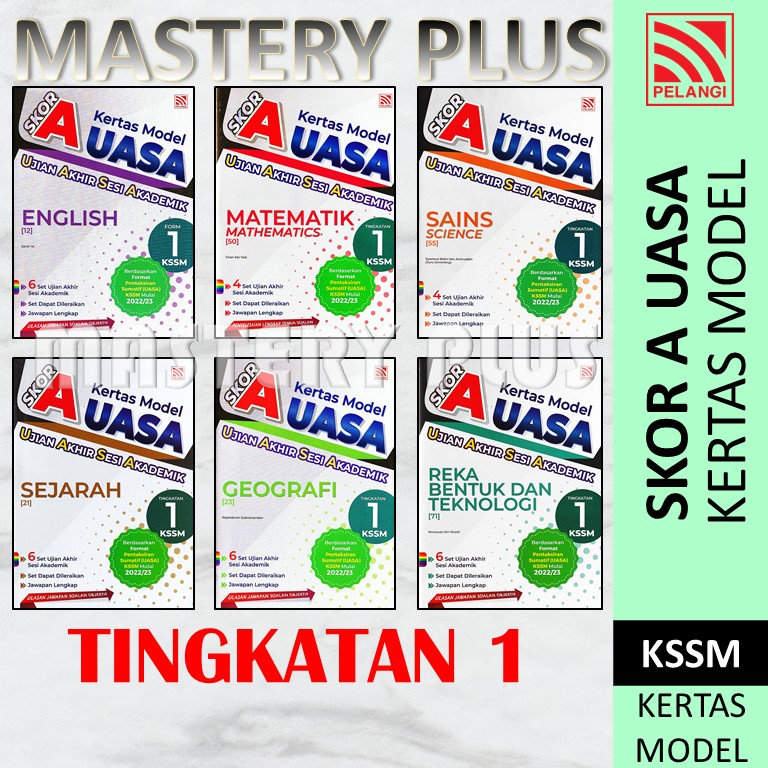 Score A Paper MODEL UASA Level 1 KSSM - Science/ RBT/Matmatics -Rainbow ...