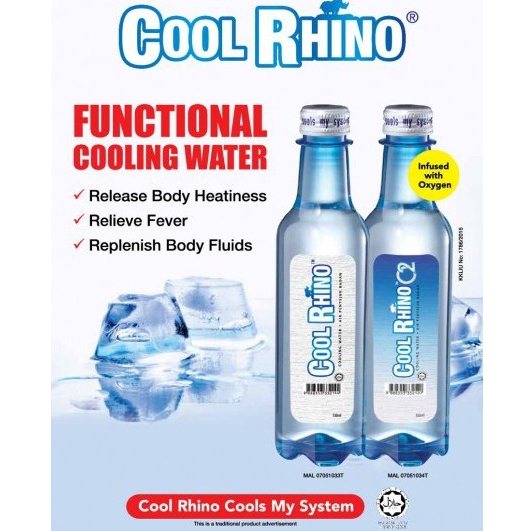 Cool Rhino Cooling Water / O2 Cooling Water (350ml) | Shopee Singapore