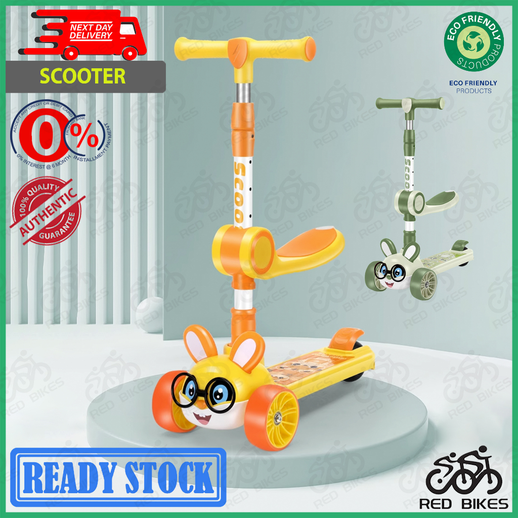Kids Rabbit Bunny Scooter Balance With LED Wheels Music And Light ( 3 ...