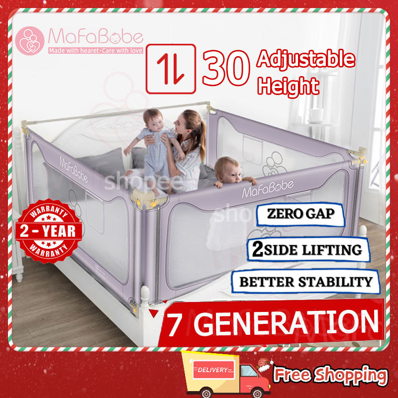 [7th Gen] Anti Fall Baby Bed Fence Baby Bed Guard Baby Rail Guard Baby