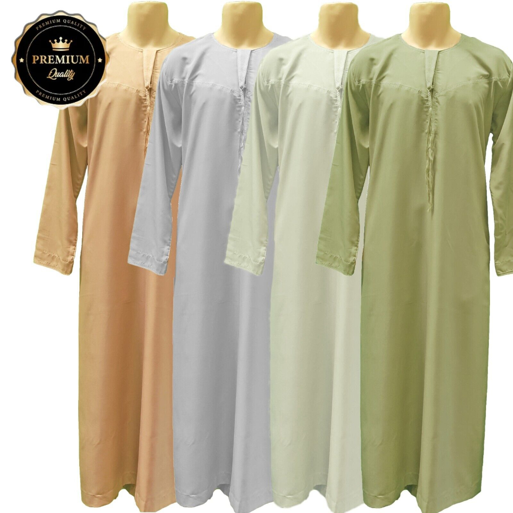 Desert Dress Luxury Colour UAE Jubah Putih Lelaki Thobe Mens Ramadan ...