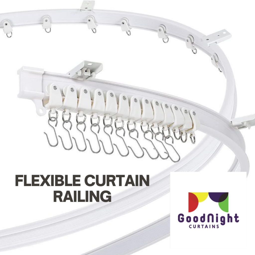 Rel Langsir Adjustable Flexible Curtain Rail DIY Curtain
