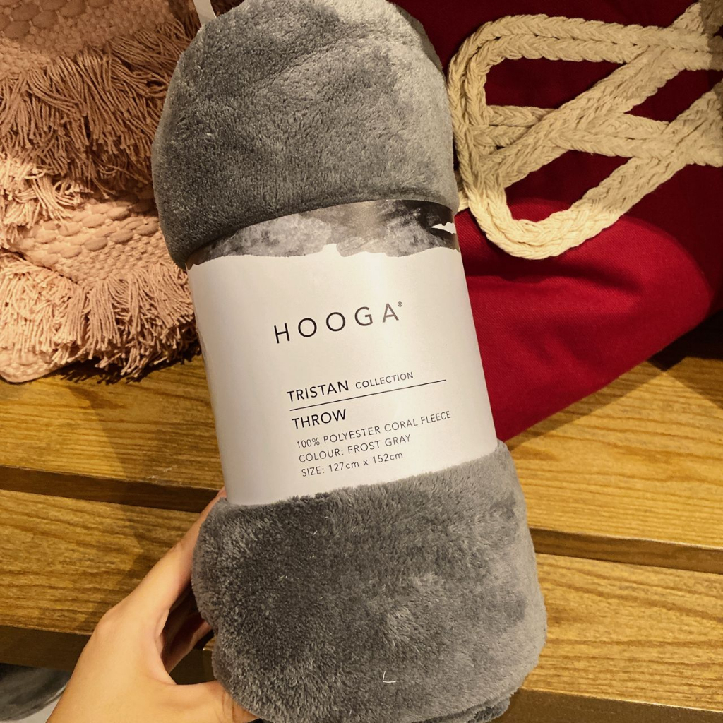 New Colour Hooga Throw Soft Material Small Blanket Throw Living Room Car Throw Travel Shopee Singapore