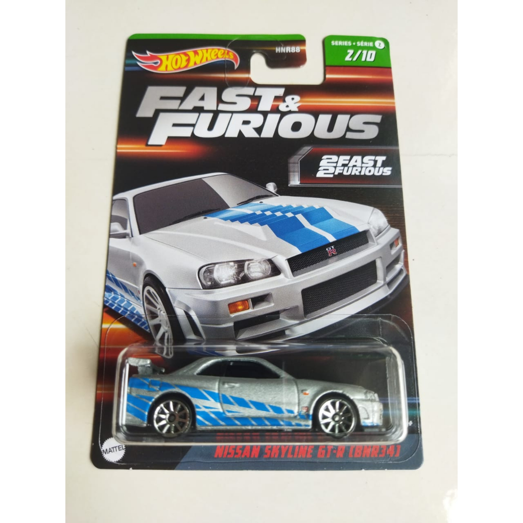 Hot Wheels Mainline Series 2023 Fast & Furious Nissan Skyline GTR R34 ...