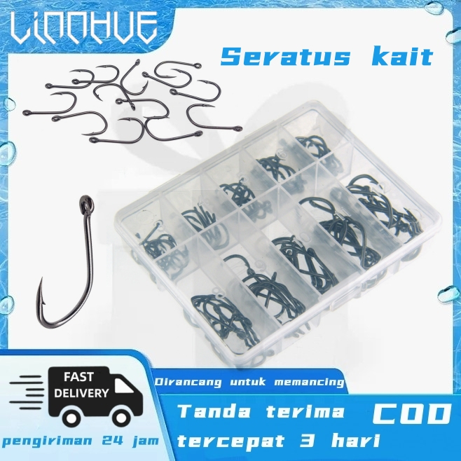 100pcs Sea Fishing Snap Swivels Fishing Hooks Tackle Solid Ring Fishing