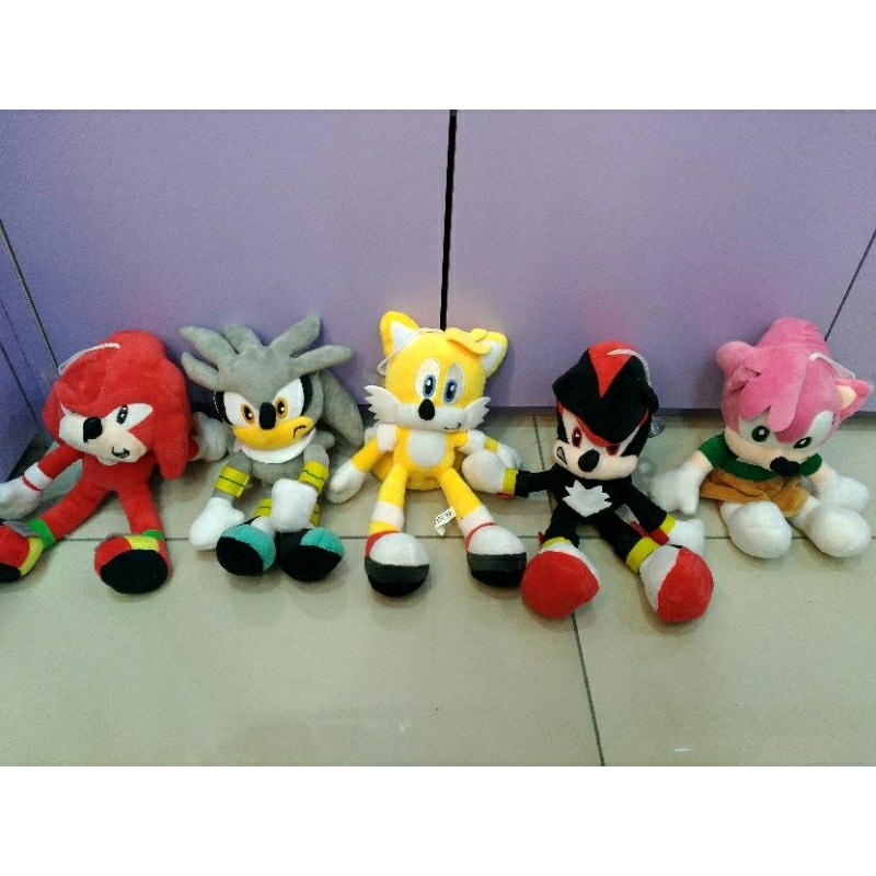 Sonic Soft toys plush toys sonic amy rose knuckles tails shadow sliver