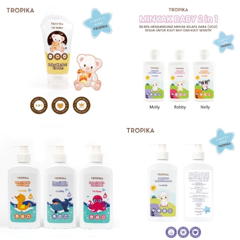 TROPIKA Baby Hair Body Oil Tropika Baby Oil Baby Herbal Cream Tropika  Minyak Baby Tropika