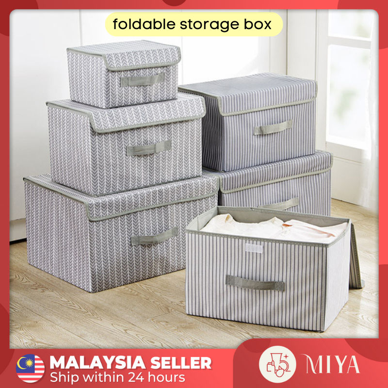 New Foldable Fabric Storage Box Collapsible Organizer for Clothes & More