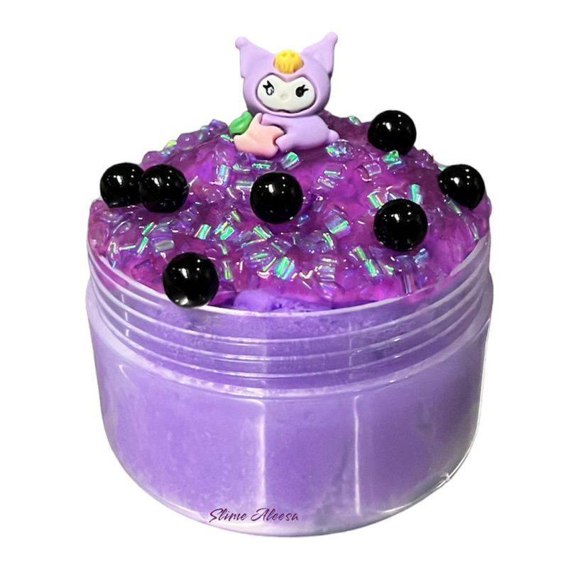 Kuromi Ice Boba Slime (ice texture and clear bingsu) Shopee Singapore
