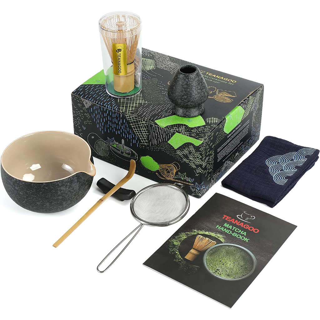 TEANAGOO Japanese Tea Set (7pcs) Matcha Whisk Set Matcha Bowl with ...