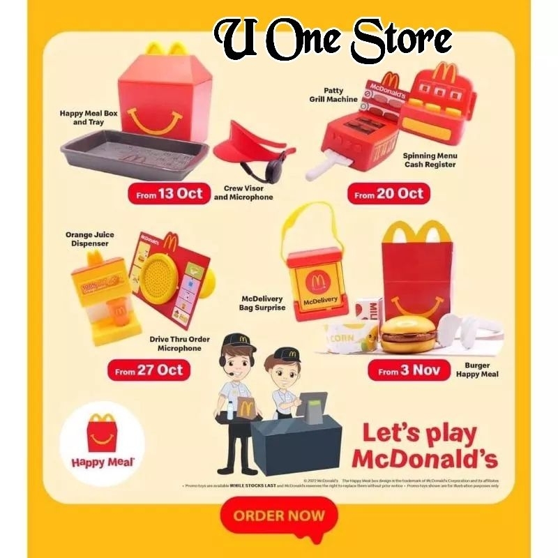 McDonald's Mcd Happy Meal Toys Let's Play McDonald's 2022 | Shopee ...