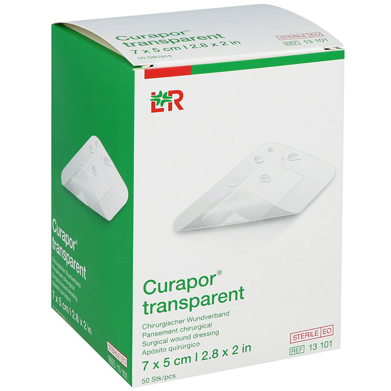 Lohmann & Rauscher Curapor Transparent Wound Dressing Sterile 7 x 5cm