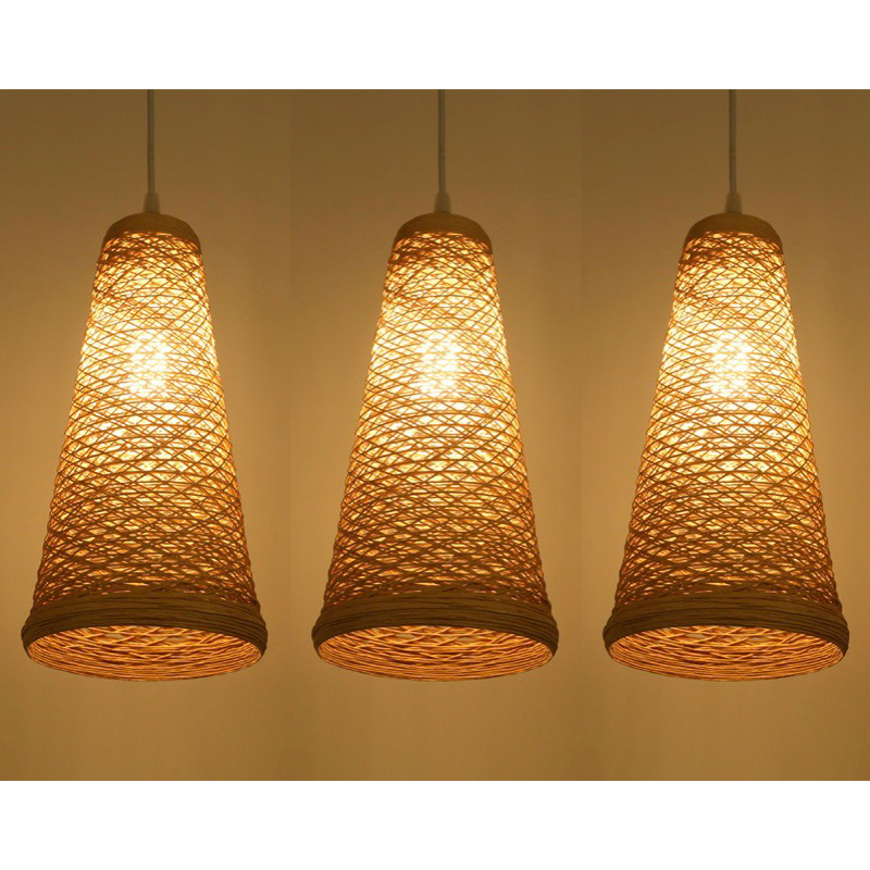 Rattan Hanging Lamp Pendant Light Vintage Lamp Living Room Dining Room ...