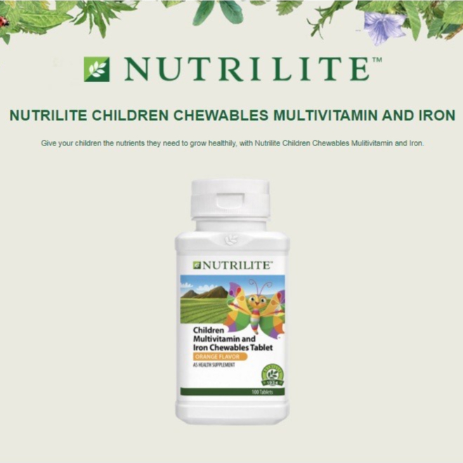 Amway Nutrilite Children Multivitamin And Iron Chewables Tablet 100