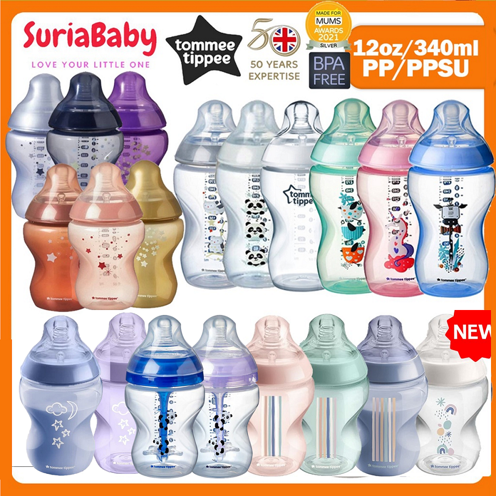 Baby and Beyond  Tommee Tippee Bottle SS Med Flow Teats 12oz/340ml Blue  Buy 1 Take 1
