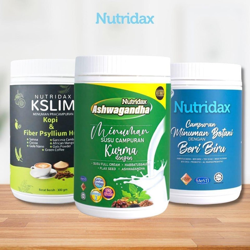 Nutridax Ashwagandha Nutridax Beri Biru Wattin Aussie Apple Tea Coco Ginger Kslim 1388