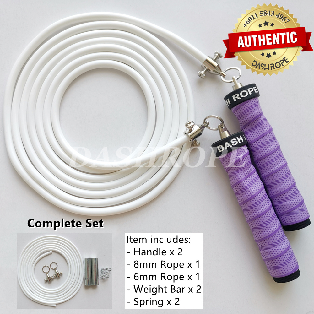 DASHROPE Muaythai 6mm 8mm Weighted Jump Rope Heavy Weight Skipping ...