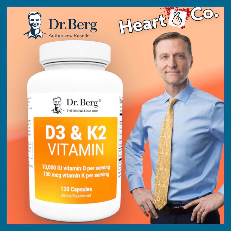 Dr. Berg's D3 & K2 Vitamin D3 K2 Supplement Purified Bile Salts